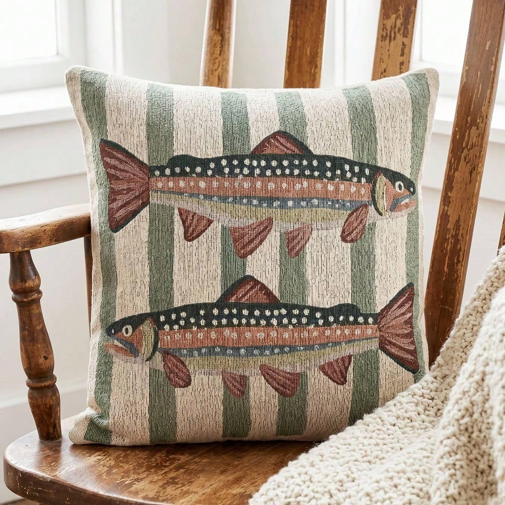 Rainbow Trout Throw Pillow 18x - đánh giá và giá Pillow Insert 18X18