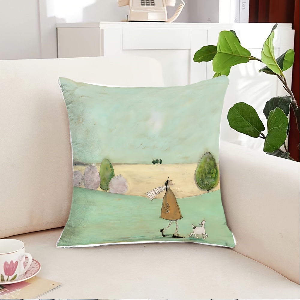 1pc Fashion Cartoon Printed Pi - đánh giá và giá Pillow Insert 18X18