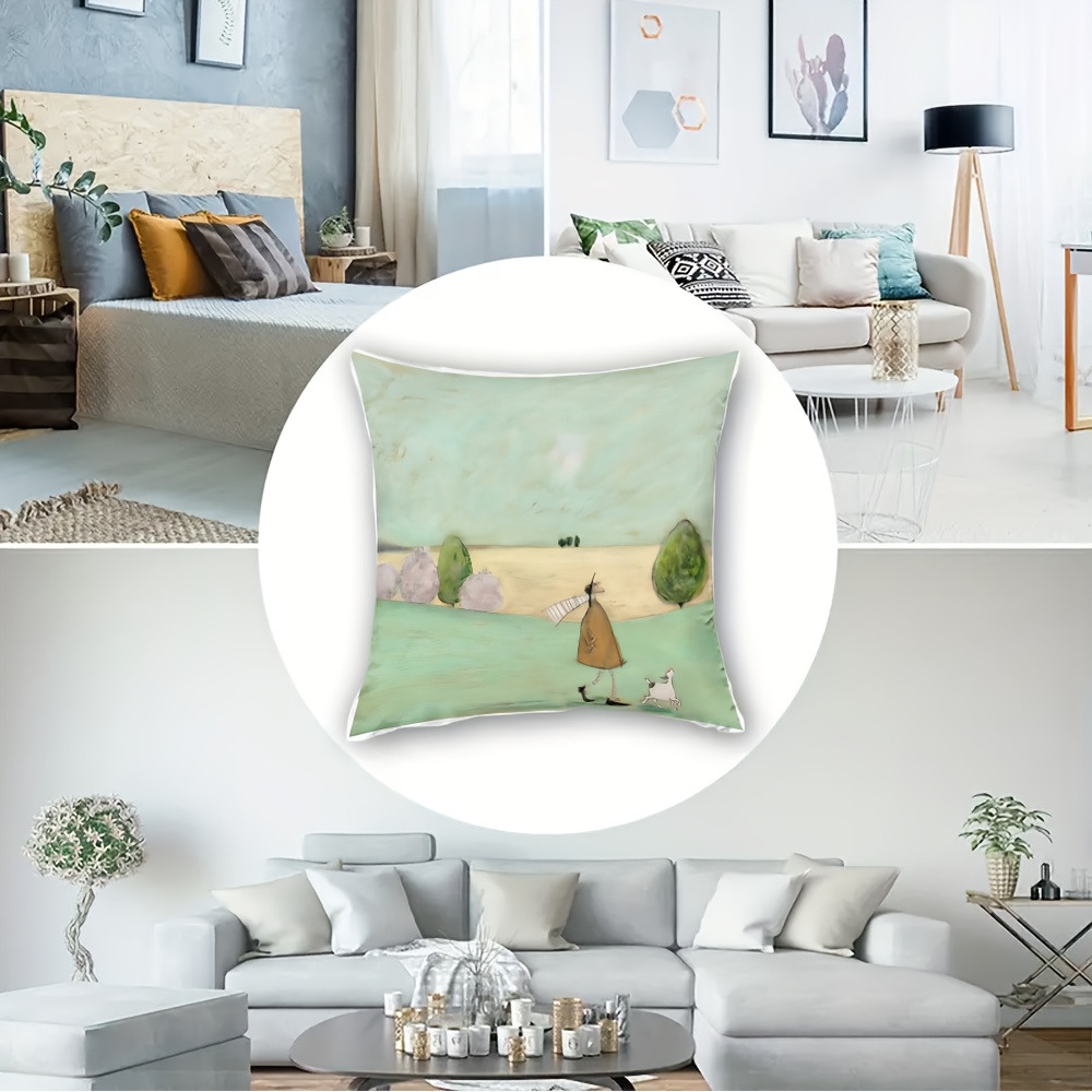 1pc Fashion Cartoon Printed Pi - đánh giá và giá Pillow Insert 18X18