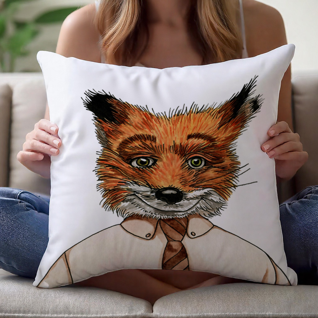 1pc Mr. Fox Pillow Cover Autum - đánh giá và giá Pillow Insert 18X18