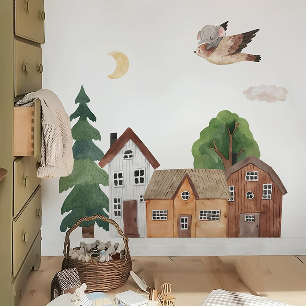 Fabric Cartoon Forest Vintage  - đánh giá và giá Home Textile